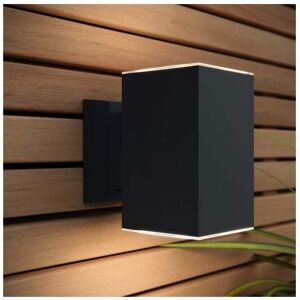 Suri 365 Oxford Solar LED Outdoor Up & Down Wall Light In Anthracite Grey Finish - Suri 365 Oxford Solar LED Outdoor Up & Down Wall Light In Anthracite Grey Finish -