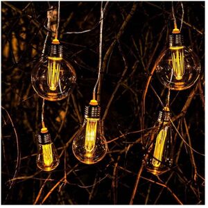 Suri 365 Set Of 7 Filament Solar Powered Integrated LED String Lights - Suri 365 Set Of 7 Filament Solar Powered Integrated LED String Lights -
