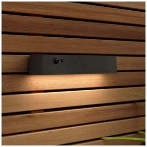 Suri Berkeley Solar Outdoor Wall Light with PIR Sensor - Black - Suri Berkeley Solar Outdoor Wall Light with PIR Sensor - Black -