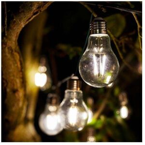 Suri Eureka Solar Powered Set of 10 Integrated LED Retro String Lights - Suri Eureka Solar Powered Set of 10 Integrated LED Retro String Lights -