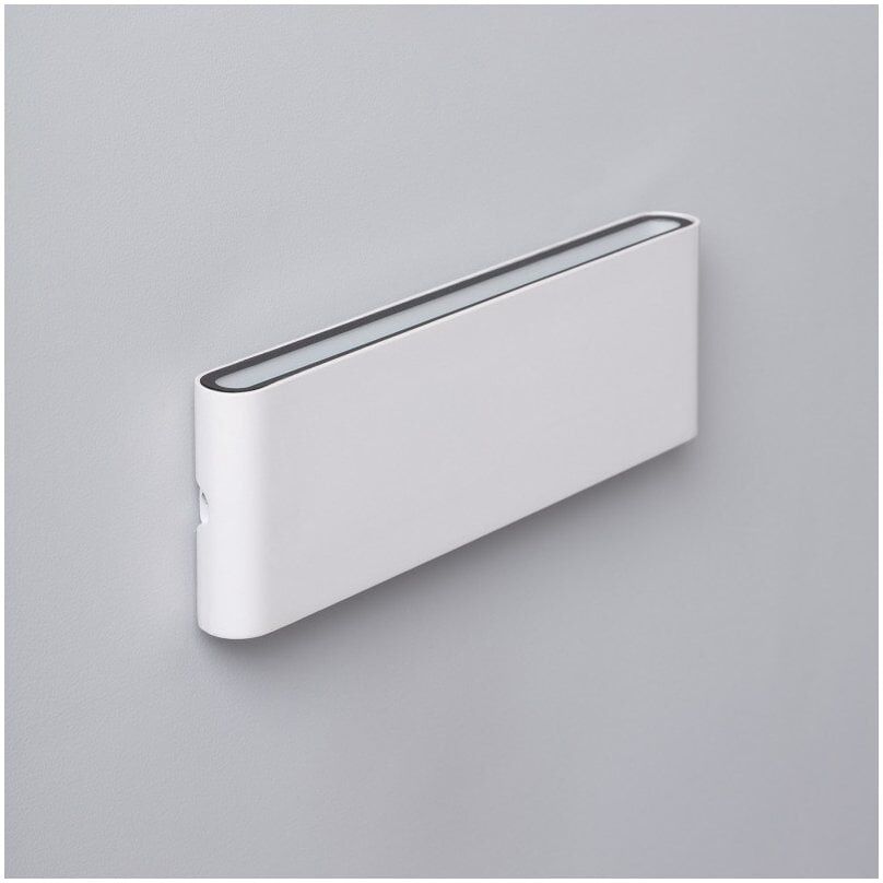 Edit Lighting Edit Longluming 20W Cool White Integrated LED Outdoor Up & Down Wall Light in White Finish -
