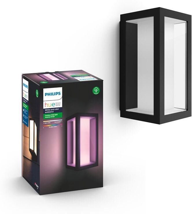 Philips Hue Impress Smart LED Half Lantern Outdoor Wall Light - Black -