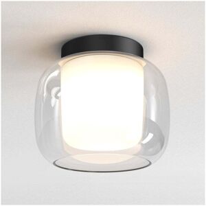 Astro Aquina 240 Single Light Flush Ceiling Fitting in Matt Black Finish and Clear Glass Shade - Astro Aquina 240 Single Light Flush Ceiling Fitting in Matt Black Finish and Clear Glass Shade -