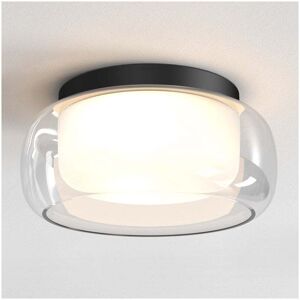 Astro Aquina 360 Two Light Flush Ceiling Fitting in Matt Black Finish and Clear Glass Shade - Astro Aquina 360 Two Light Flush Ceiling Fitting in Matt Black Finish and Clear Glass Shade -