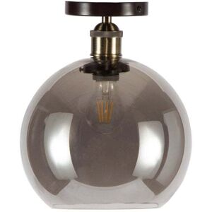 BHS Lighting BHS Carter Industrial Single Light Semi Flush Ceiling Fitting In Bronze Finish - BHS Lighting BHS Carter Industrial Single Light Semi Flush Ceiling Fitting In Bronze Finish -