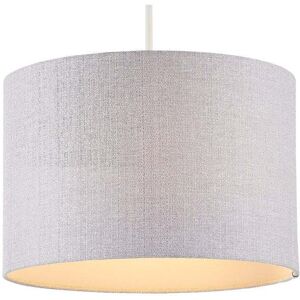 BHS Lighting BHS Potter 30cm Metallic Linen Ceiling Pendant Shade In Silver Finish - BHS Lighting BHS Potter 30cm Metallic Linen Ceiling Pendant Shade In Silver Finish -