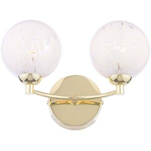 Dar Lighting Capucine 2 Light Wall Fitting In Polished Brass Finish - Dar Lighting Capucine 2 Light Wall Fitting In Polished Brass Finish -