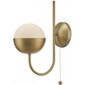 Dar Lighting Dar Andre Single Light Wall Fitting in Brass Finish - Dar Lighting Dar Andre Single Light Wall Fitting in Brass Finish -