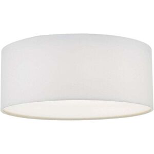 Dar Lighting Dar Cierro 3 Light Flush Ceiling Fitting With Ivory Cotton Shade And Frosted Acrylic Diffuser - Dar Lighting Dar Cierro 3 Light Flush Ceiling Fitting With Ivory Cotton Shade And Frosted Acrylic Diffuser -