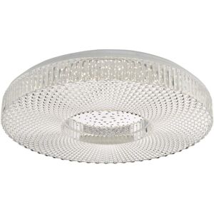 Dar Lighting Dar Cimona 36w Integrated LED Large Flush Ceiling Fitting in Textured Clear Acrylic Finish - Dar Lighting Dar Cimona 36w Integrated LED Large Flush Ceiling Fitting in Textured Clear Acrylic Finish -