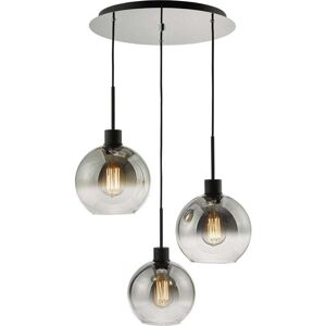 Dar Lighting Dar Lycia 3 Light Cluster Pendant In Matt Black Finish With Ombre Glass - Dar Lighting Dar Lycia 3 Light Cluster Pendant In Matt Black Finish With Ombre Glass -