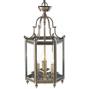 Dar Lighting Dar Moorgate 3 Light Dual Mount Ceiling Pendant in Antique Brass Finish - Dar Lighting Dar Moorgate 3 Light Dual Mount Ceiling Pendant in Antique Brass Finish -