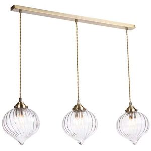 Dar Lighting Dar Mya 3 Light Bar Ceiling Pendant Light In Antique Brass Finish - Dar Lighting Dar Mya 3 Light Bar Ceiling Pendant Light In Antique Brass Finish -