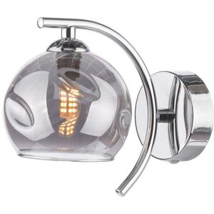 Dar Lighting Dar Nakita Single Light Wall Fitting In Polished Chrome Finish With Smoked Glass - Dar Lighting Dar Nakita Single Light Wall Fitting In Polished Chrome Finish With Smoked Glass -