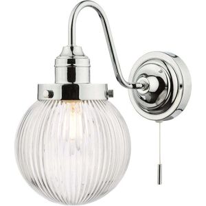 Dar Lighting Dar Tamara Single Light Bathroom Wall Fitting In Polished Chrome Finish With Clear Glass - Dar Lighting Dar Tamara Single Light Bathroom Wall Fitting In Polished Chrome Finish With Clear Glass -