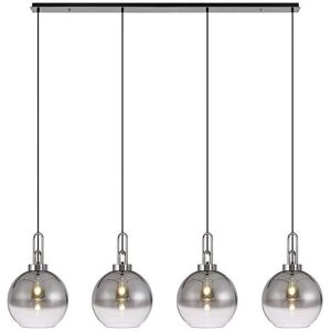 Discovery Lighting Carolina Glass 4 Light Bar Ceiling Pendant - Polished Nickel - Discovery Lighting Carolina Glass 4 Light Bar Ceiling Pendant - Polished Nickel -