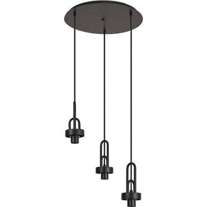 Discovery Lighting Carolynn 3 Light Cluster Ceiling Pendant Lamp Holder In Matt Black Finish - Discovery Lighting Carolynn 3 Light Cluster Ceiling Pendant Lamp Holder In Matt Black Finish -