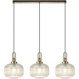 Discovery Lighting Dakota 3 Light Bar Ceiling Pendant - Brass and Champagne Glass - Discovery Lighting Dakota 3 Light Bar Ceiling Pendant - Brass and Champagne Glass -