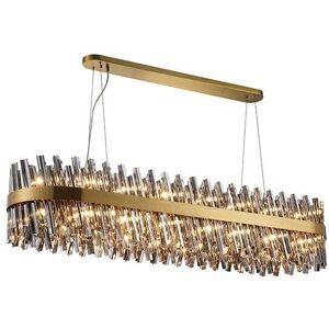 Discovery Lighting Detroit 1500 Glass Bar Ceiling Pendant Light - Brass with Smoked Glass - Discovery Lighting Detroit 1500 Glass Bar Ceiling Pendant Light - Brass with Smoked Glass -