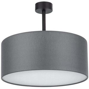 Edit Lighting Edit Basic 4 Light 40cm Semi-Flush Ceiling Fitting In Black Finish With Graphite Shade - Edit Lighting Edit Basic 4 Light 40cm Semi-Flush Ceiling Fitting In Black Finish With Graphite Shade -