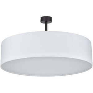 Edit Lighting Edit Basic 4 Light 60cm Semi-Flush Ceiling Fitting In Black Finish With White Shade - Edit Lighting Edit Basic 4 Light 60cm Semi-Flush Ceiling Fitting In Black Finish With White Shade -