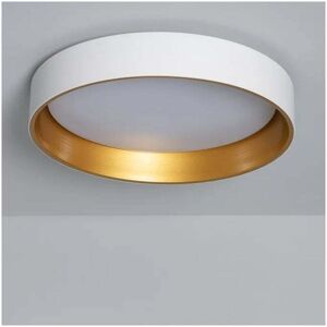 Edit Lighting Edit Broadway Round 20W LED Colour Selectable Flush Ceiling Light In White & Gold Finish - Edit Lighting Edit Broadway Round 20W LED Colour Selectable Flush Ceiling Light In White & Gold Finish -