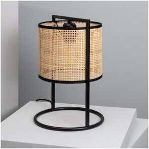 Edit Lighting Edit Nirvana Single Light Table Lamp In Black & Natural Rattan Finish - Edit Lighting Edit Nirvana Single Light Table Lamp In Black & Natural Rattan Finish -