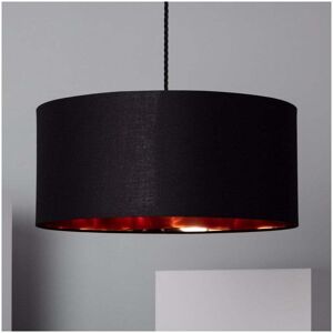 Edit Lighting Edit Reflect Single Light Ceiling Pendant Fitting in Black Finish with Copper Inner - Edit Lighting Edit Reflect Single Light Ceiling Pendant Fitting in Black Finish with Copper Inner -