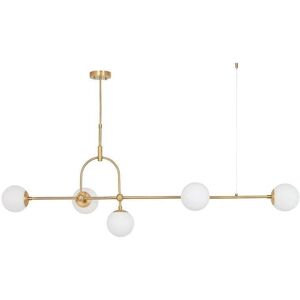 Edit Lighting Greenwich 5 Light Pendant - Antique Brass - Ceiling Light Edit Lighting Greenwich 5 Light Pendant - Antique Brass - Ceiling Light