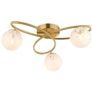 Endon Maye 3 Light Satin Brass Ceiling Lamp - Ceiling Light Endon Maye 3 Light Satin Brass Ceiling Lamp - Ceiling Light