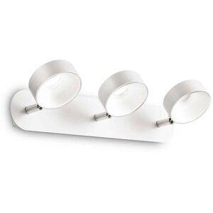 Ideal Lux Oby 3 Light LED Spotlight Bar In Matt White And Chrome Finish - Ideal Lux Oby 3 Light LED Spotlight Bar In Matt White And Chrome Finish -