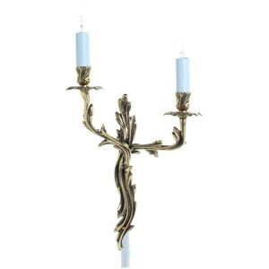 Impex Lighting Impex Louis Solid Brass 2 Light Left Side Wall Fitting - Brass Impex Lighting Impex Louis Solid Brass 2 Light Left Side Wall Fitting - Brass