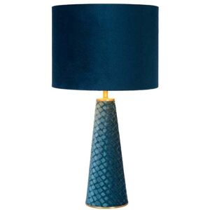Lucide Extravaganza Velvet Table Lamp - Turquoise - Lucide Extravaganza Velvet Table Lamp - Turquoise -