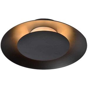 Lucide Foskal LED Flush Ceiling Fitting In Black Finish - Lucide Foskal LED Flush Ceiling Fitting In Black Finish -