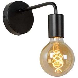 Lucide Scott Single Light Wall Fitting In Black Finish - Lucide Scott Single Light Wall Fitting In Black Finish -