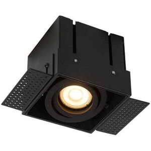 Lucide Trimless Plaster In Square Adjustable Downlight In Black Finish - Lucide Trimless Plaster In Square Adjustable Downlight In Black Finish -