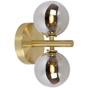 Lucide Tycho 2 Light Wall Fitting In Satin Brass Finish - Lucide Tycho 2 Light Wall Fitting In Satin Brass Finish -