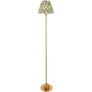 Luxia Ashurst 14000 LED USB Rechargeable Touch Floor Lamp - Brushed Brass with Green Shade - Luxia Ashurst 14000 LED USB Rechargeable Touch Floor Lamp - Brushed Brass with Green Shade -