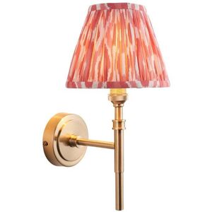 Luxia Chadwick Wall Light - Brushed Brass with Pink Shade - Luxia Chadwick Wall Light - Brushed Brass with Pink Shade -