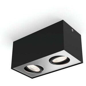 Philips Box Warmglow 2 Light 9W LED Ceiling Spotlight In Black Finish - Philips Box Warmglow 2 Light 9W LED Ceiling Spotlight In Black Finish -