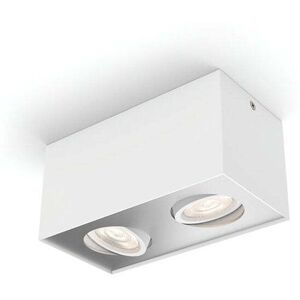 Philips Box Warmglow 2 Light 9W LED Ceiling Spotlight In White Finish - Philips Box Warmglow 2 Light 9W LED Ceiling Spotlight In White Finish -