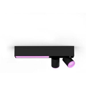 Philips Hue 2 Light LED Ceiling Fitting In Black Finish With 2 Adjustable Spotlight - Philips Hue 2 Light LED Ceiling Fitting In Black Finish With 2 Adjustable Spotlight -