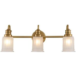Quoizel Swell Brushed Brass 3-Light Bathroom Wall Light - Wall Sconce Quoizel Swell Brushed Brass 3-Light Bathroom Wall Light - Wall Sconce
