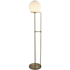 Searchlight Antique Brass Sphere Floor Lamp - E27 145cm Searchlight Antique Brass Sphere Floor Lamp - E27 145cm