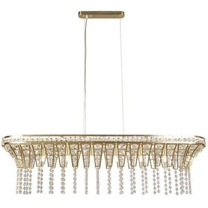 Searchlight Gemma 8 Light Bar Pendant - Ceiling Pendant Light in Satin Brass Finish Searchlight Gemma 8 Light Bar Pendant - Ceiling Pendant Light in Satin Brass Finish