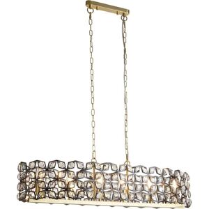 Searchlight Iris 6 Light Bar Ceiling Pendant - Satin Brass Searchlight Iris 6 Light Bar Ceiling Pendant - Satin Brass