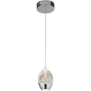 Searchlight Lighting Zara Single Light LED Ceiling Pendant In Polished Chrome Finish With Glass Shades - Searchlight Lighting Zara Single Light LED Ceiling Pendant In Polished Chrome Finish With Glass Shades -