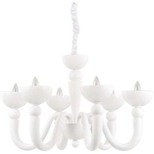 Ideal Lux Bon Bon - 6 Light Multi Arm Chandelier White - Indoor Ideal Lux Bon Bon - 6 Light Multi Arm Chandelier White - Indoor