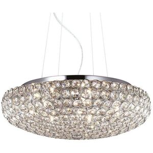 Ideal Lux King G9 280W Ceiling Light - 7 Light Chrome Crystal Ideal Lux King G9 280W Ceiling Light - 7 Light Chrome Crystal