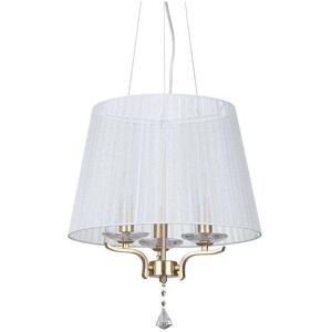 The Italian Collection Pegasus 3 Light Ceiling Pendant Satin Brass Finish With White Shade - The Italian Collection Pegasus 3 Light Ceiling Pendant Satin Brass Finish With White Shade -
